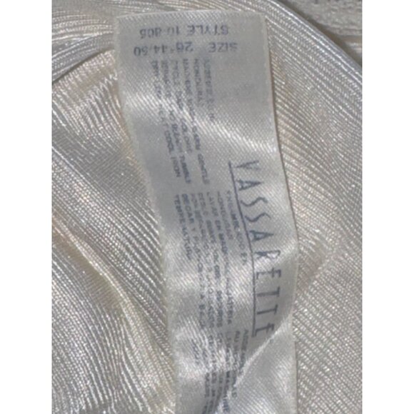 Vintage Vassarette Ivory Lace Trim Nylon Full Slip Dress Size 44 Adjustable Stra - Picture 4 of 8